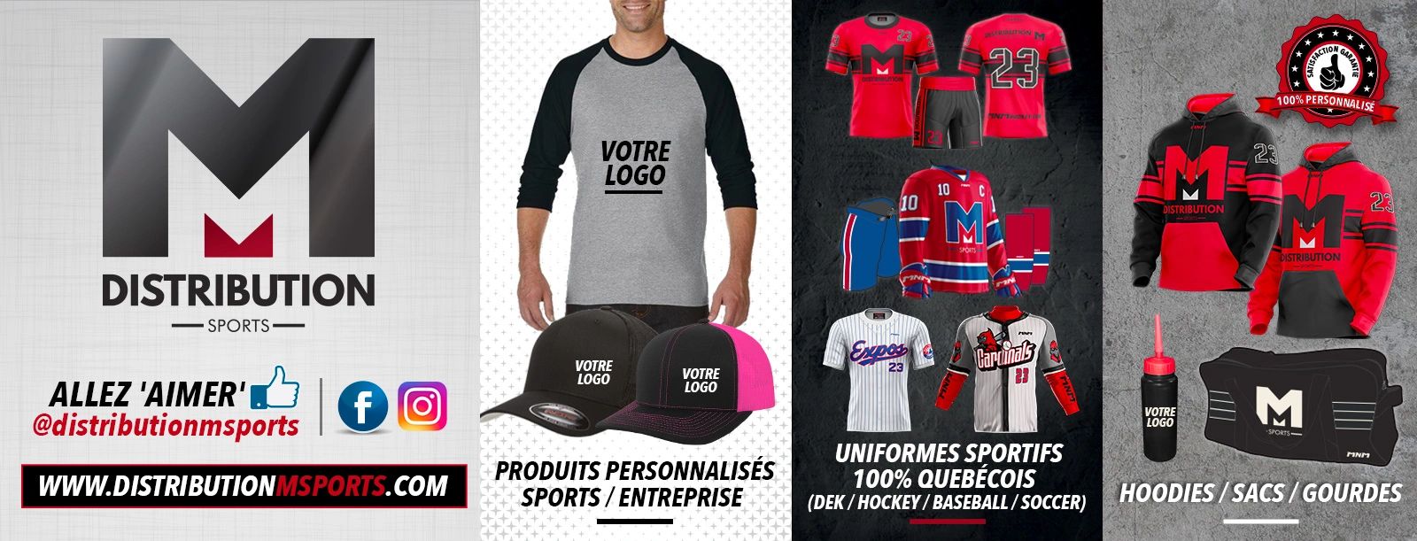 Produits et uniformes personnalisés Distribution M Sports