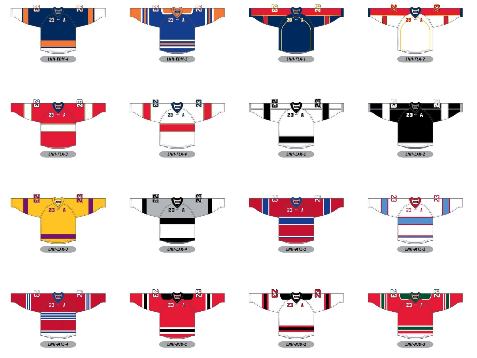 Hockey sur glace — modèles disponibles, planche 5