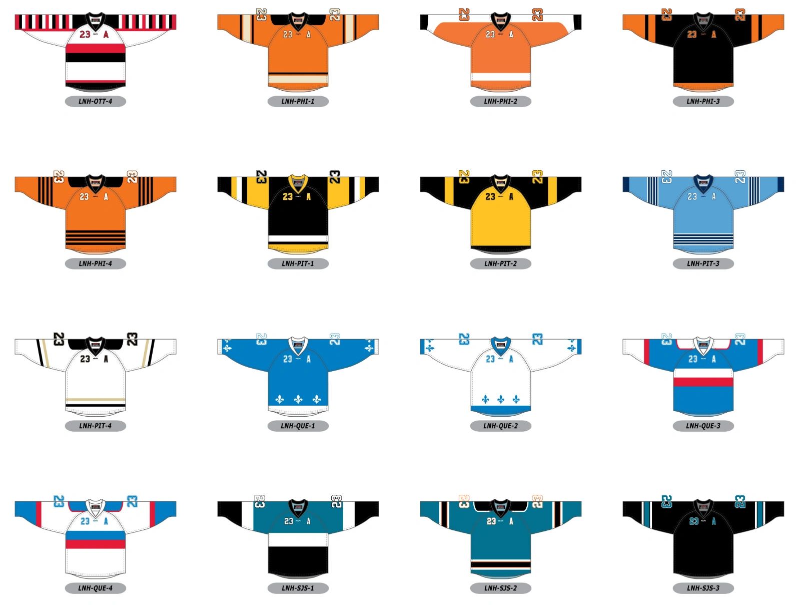 Hockey sur glace — modèles disponibles, planche 6