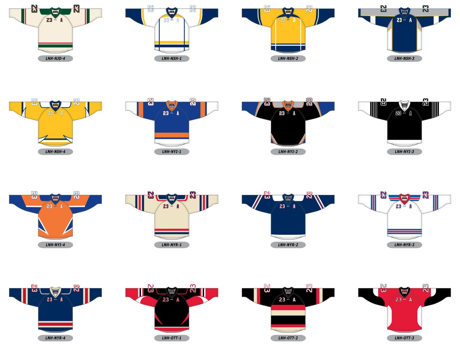 Hockey sur glace — modèles disponibles, planche 8
