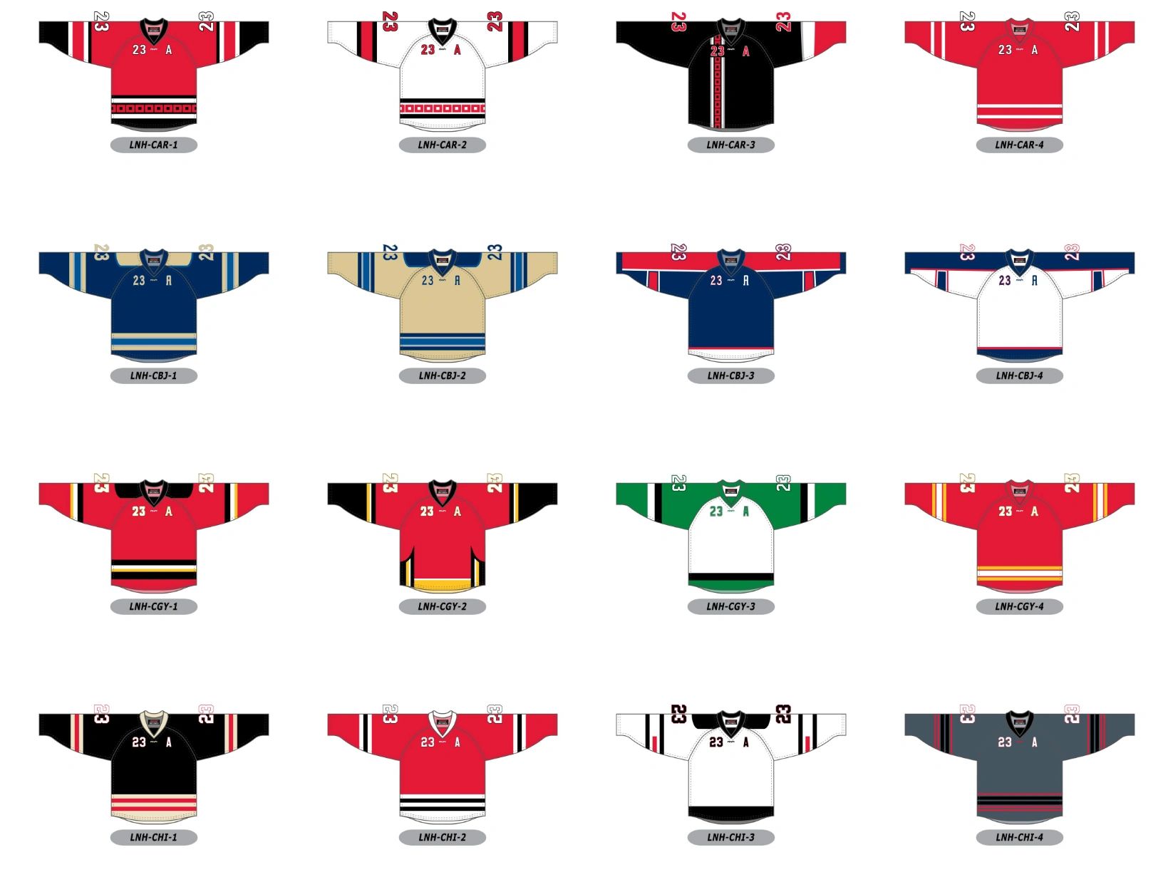 Hockey sur glace — modèles disponibles, planche 11